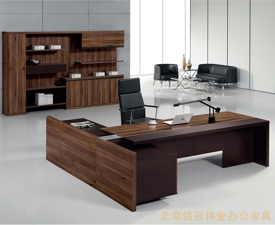枫木面板式总裁办公桌简约现代大班台